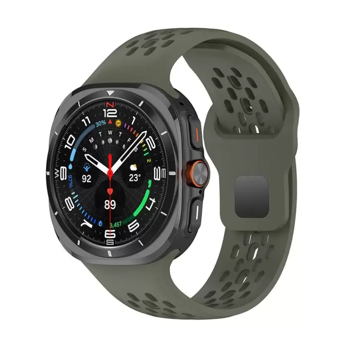 Samsung Galaxy Watch Ultra 47mm  KRD-119 Delikli Tasarım Silikon Kordon