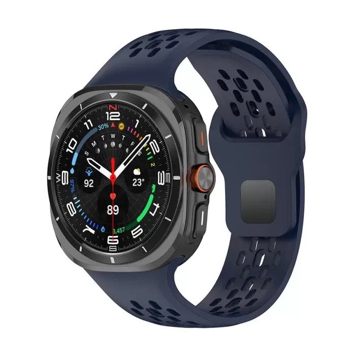 Samsung Galaxy Watch Ultra 47mm  KRD-119 Delikli Tasarım Silikon Kordon