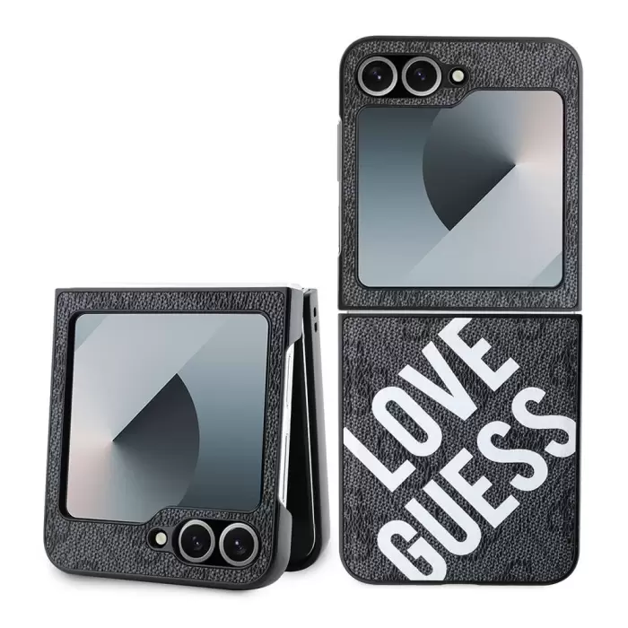 Samsung Galaxy Z Flip 6 Kılıf Guess Lisanslı Love Guess Printing Kapak