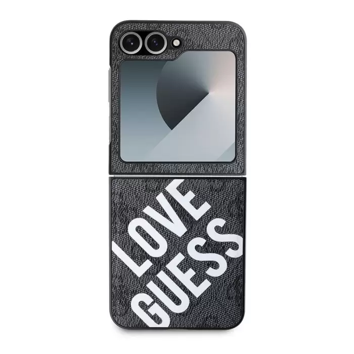 Samsung Galaxy Z Flip 6 Kılıf Guess Lisanslı Love Guess Printing Kapak