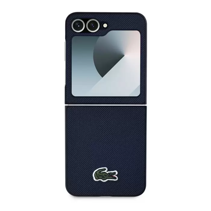 Lacoste Samsung Galaxy Z Flip 6 Kılıf | Pike Desen, Timsah Logosu