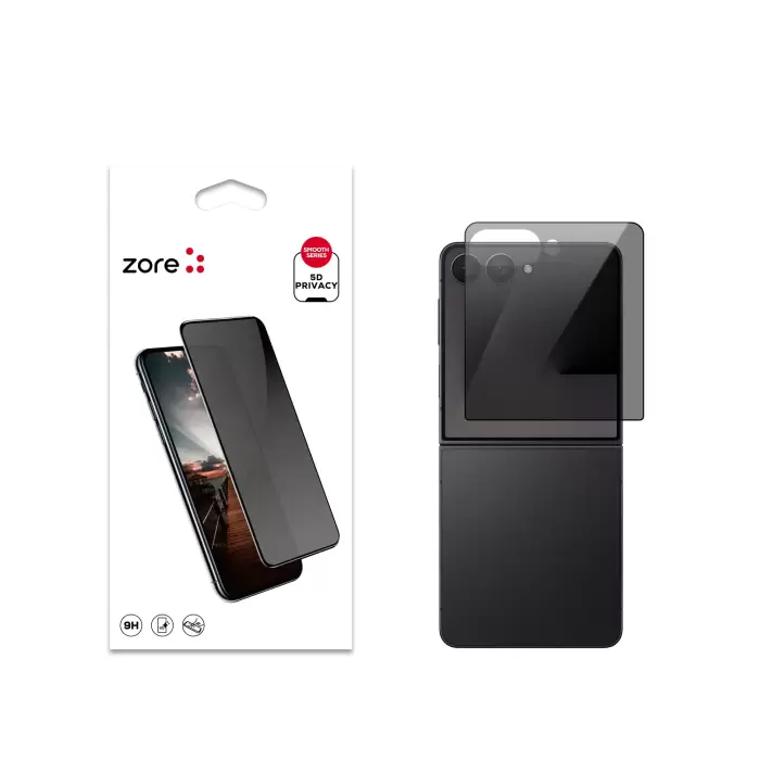 Samsung Galaxy Z Flip 7 Hayalet New 5d Privacy Temizleme Kiti Ekran Koruyucu Gizli Cam