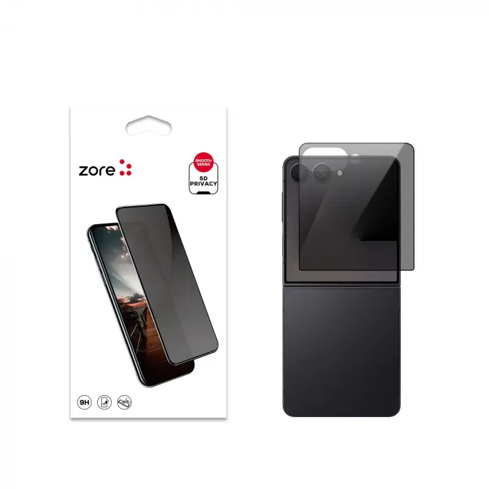 Samsung Galaxy Z Flip 7 Hayalet New 5d Privacy Temizleme Kiti Ekran Koruyucu Gizli Cam