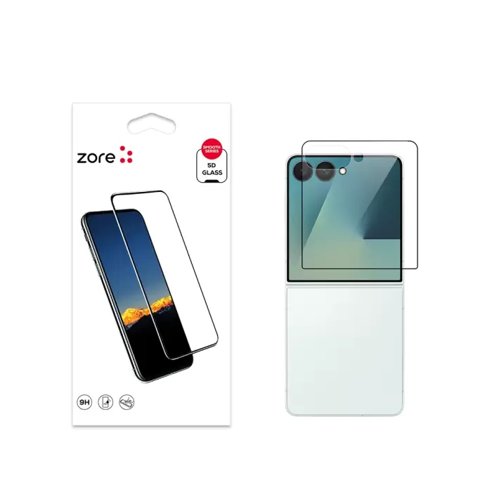 Samsung Galaxy Z Flip 7 Lopard Kenarları Kırılmaya Dayanıklı Cam Ekran Koruyucu
