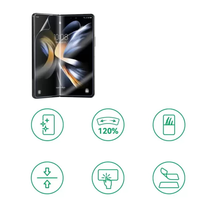 Samsung Galaxy Z Fold 5  Hizalama Aparatlı S-Fit Body Ekran Koruyucu