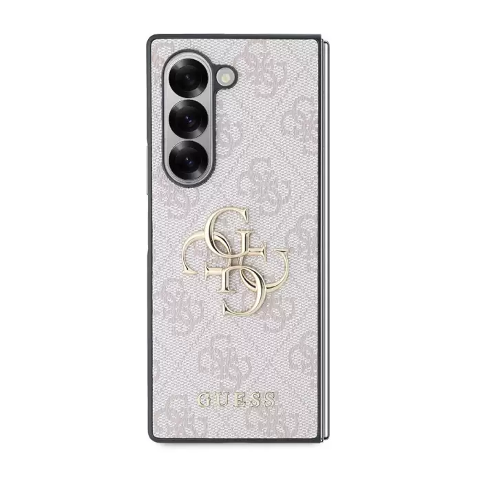 Samsung Galaxy Z Fold 6 Kılıf Guess Lisanslı Leather Metal Logo Kapak