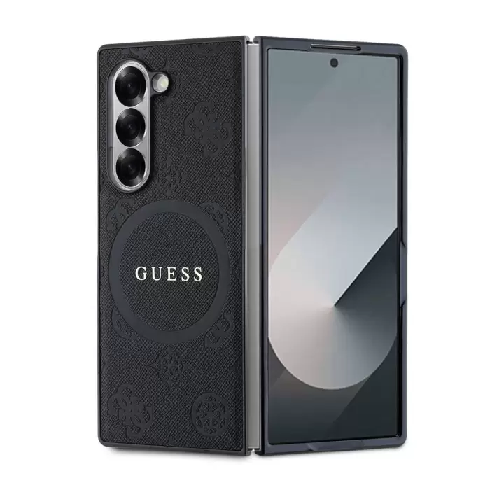 Samsung Galaxy Z Fold 6 Kılıf Guess Lisanslı Saffiano Metal Logo Kapak