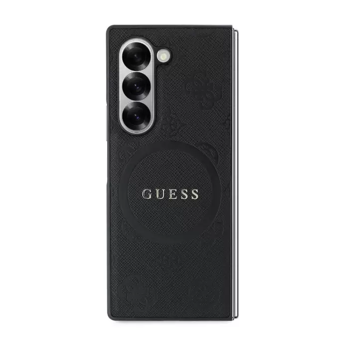 Samsung Galaxy Z Fold 6 Kılıf Guess Lisanslı Saffiano Metal Logo Kapak