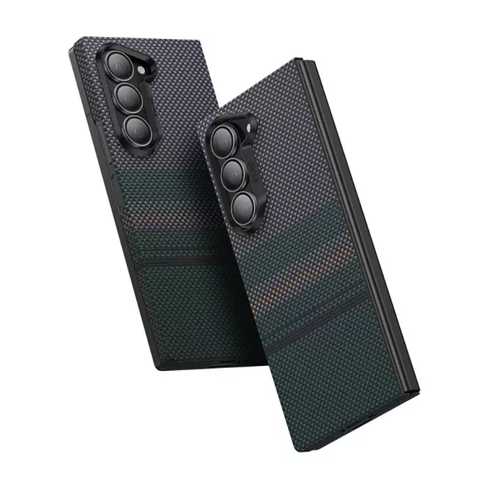 Samsung Galaxy Z Fold 6 Kılıf Karbon Fiber Tasarımlı Benks Aurora Armorair Kevlar Kapak