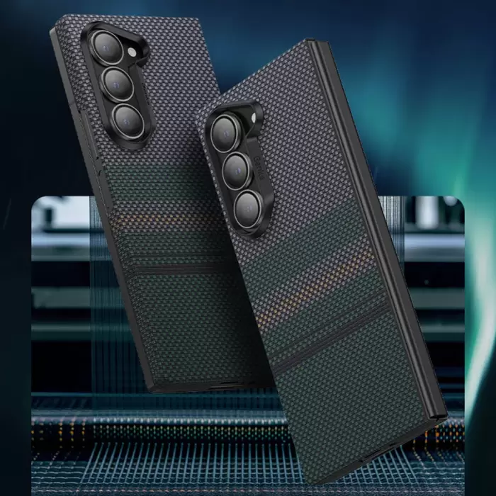 Samsung Galaxy Z Fold 6 Kılıf Karbon Fiber Tasarımlı Benks Aurora Armorair Kevlar Kapak