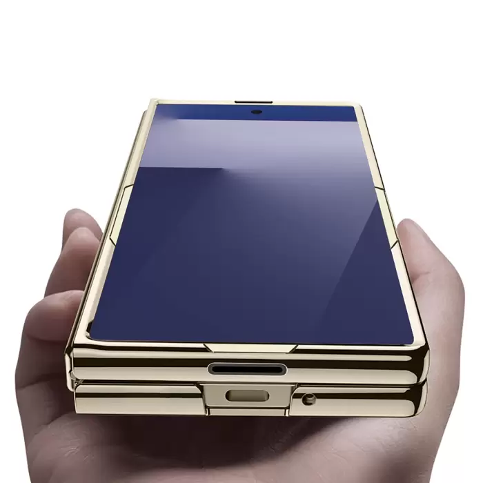 Samsung Galaxy Z Fold 7 Kılıf Lopard Full Camlı Kıpta Kapak