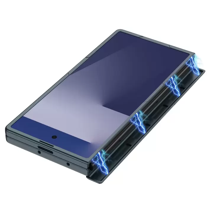 Samsung Galaxy Z Fold 7 Kılıf Lopard Kamera Çıkıntı Suni Deri Standlı Ince Kapak Kıpta Standlı