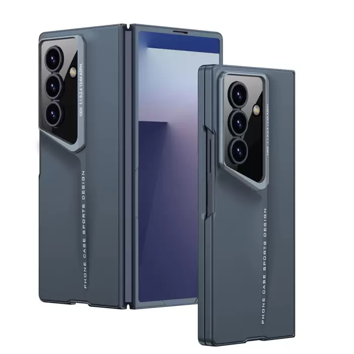 Samsung Galaxy Z Fold 7 Kılıf Ultra İnce Kamera Korumalı Sert Rubber Lopard Procase Kapak