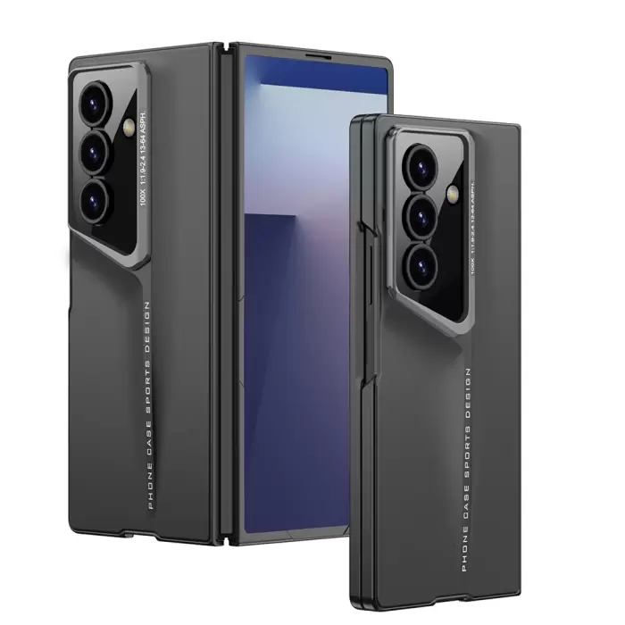 Samsung Galaxy Z Fold 7 Kılıf Ultra İnce Kamera Korumalı Sert Rubber Lopard Procase Kapak