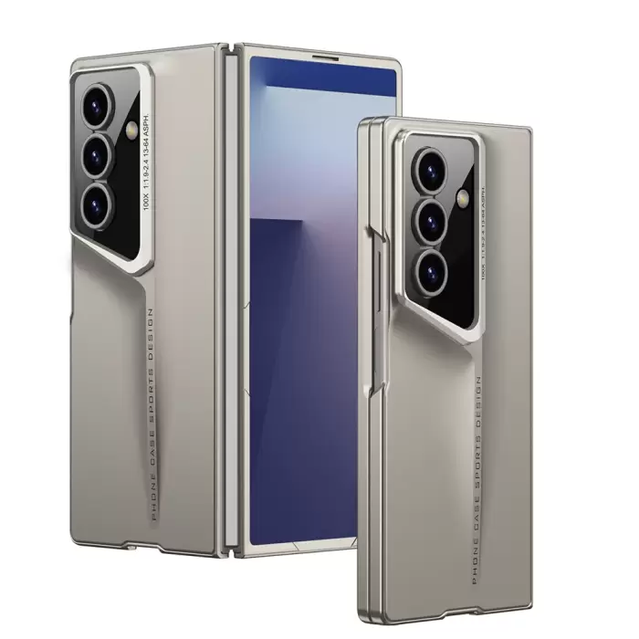 Samsung Galaxy Z Fold 7 Kılıf Ultra İnce Kamera Korumalı Sert Rubber Lopard Procase Kapak
