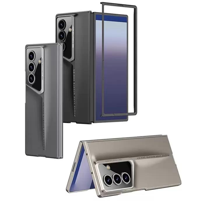 Samsung Galaxy Z Fold 7 Kılıf Ultra İnce Kamera Korumalı Sert Rubber Lopard Procase Kapak