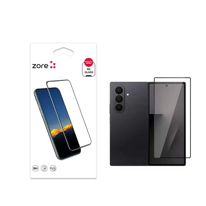 Samsung Galaxy Z Fold 7 Lopard Kenarları Kırılmaya Dayanıklı Cam Ekran Koruyucu