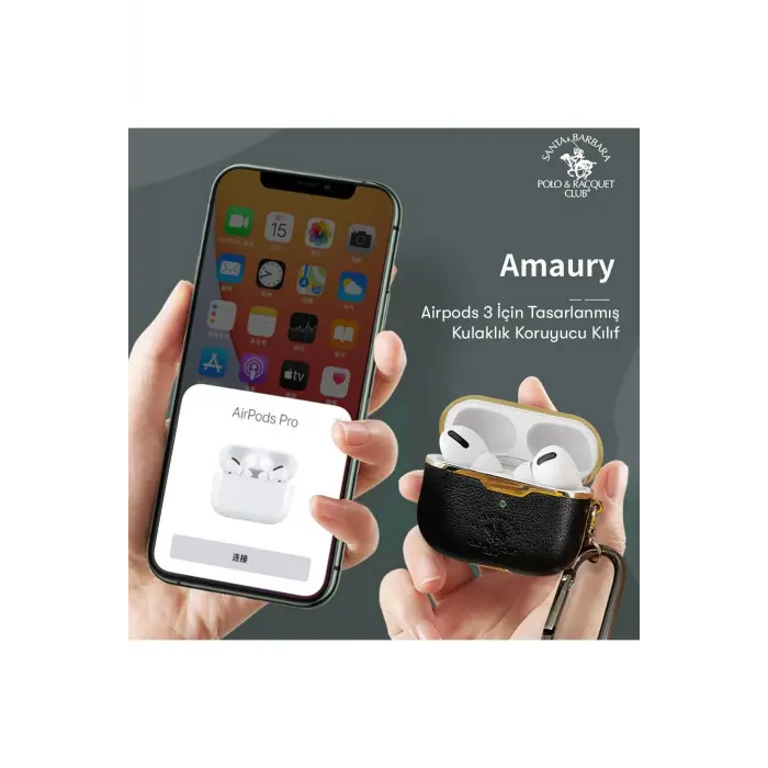 Santa Barbara Polo Racquet Club Airpods 3 (3.nesil) Amaury Kılıf - Kahverengi
