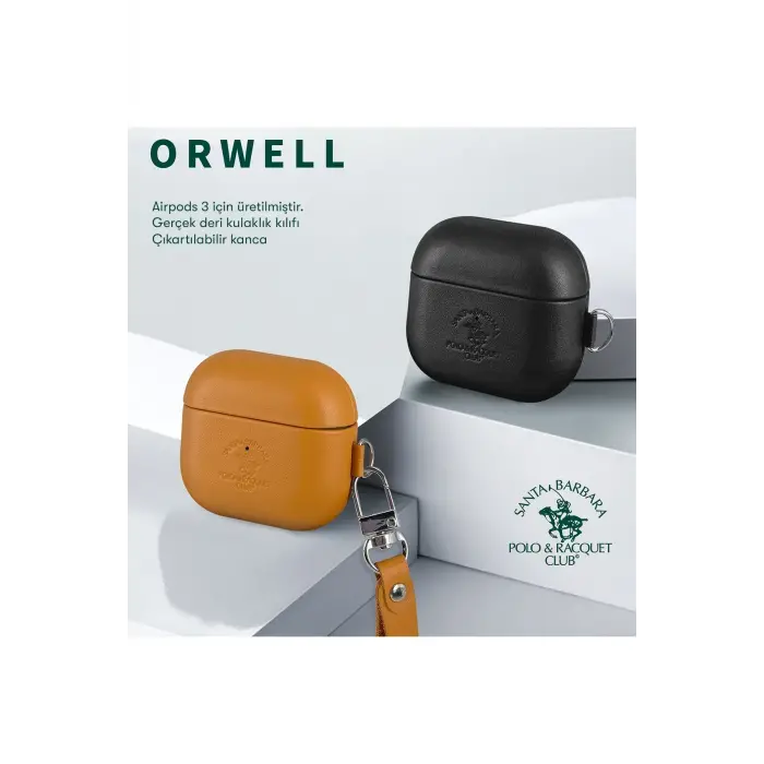 Santa Barbara Polo Racquet Club Airpods 3 (3.nesil) Orwell Kılıf - Kahverengi