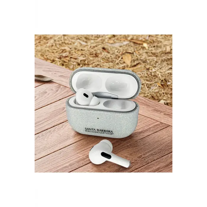 Santa Barbara Polo Racquet Club Airpods Pro 2 (2.nesil) Aurora Simli Kılıf - Beyaz