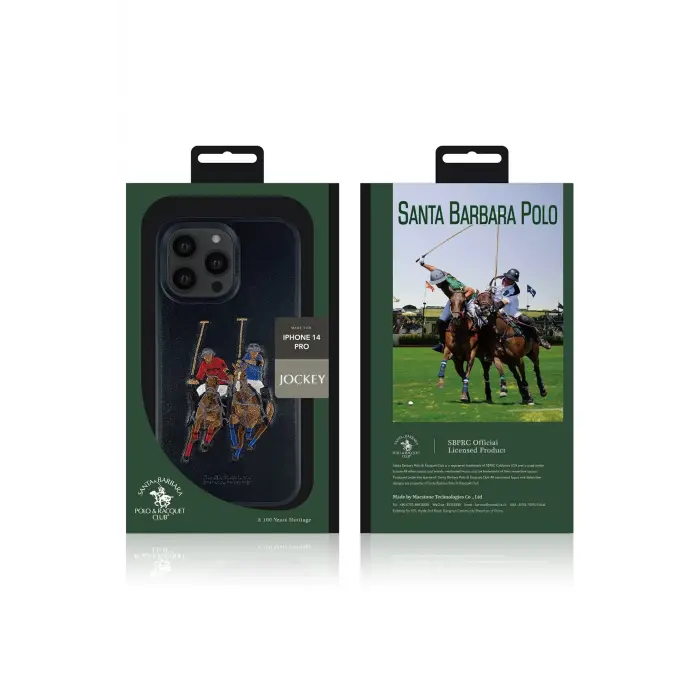 Santa Barbara Polo Racquet Club İphone 13 Pro Jockey Deri Kapak - Yeşil