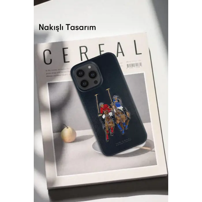 Santa Barbara Polo Racquet Club İphone 13 Pro Max Jockey Deri Kapak - Kahverengi