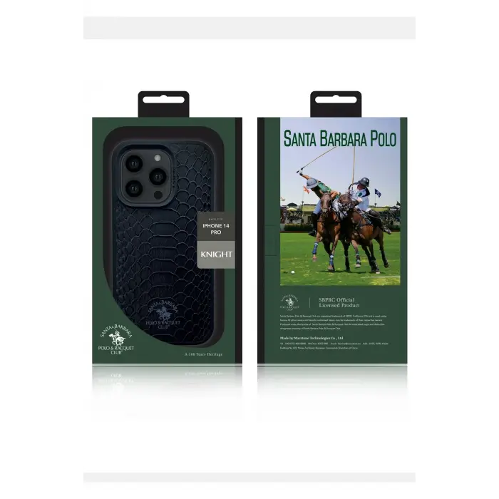 Santa Barbara Polo Racquet Club İphone 13 Pro Max Knight Deri Kapak - Kırmızı