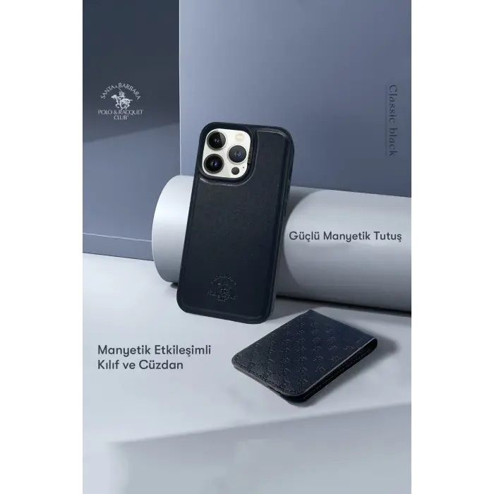 Santa Barbara Polo Racquet Club İphone 13 Pro Max Timothy Cüzdanlı Standlı Kapak - Kahverengi