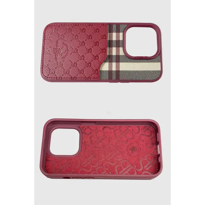 Santa Barbara Polo Racquet Club İphone 13 Pro Plaid Kartvizitli Kapak - Siyah