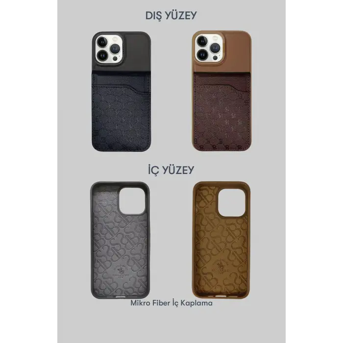 Santa Barbara Polo Racquet Club İphone 13 Pro Timothy Cüzdanlı Standlı Kapak - Siyah