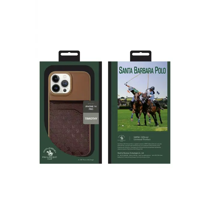 Santa Barbara Polo Racquet Club İphone 13 Pro Timothy Cüzdanlı Standlı Kapak - Siyah