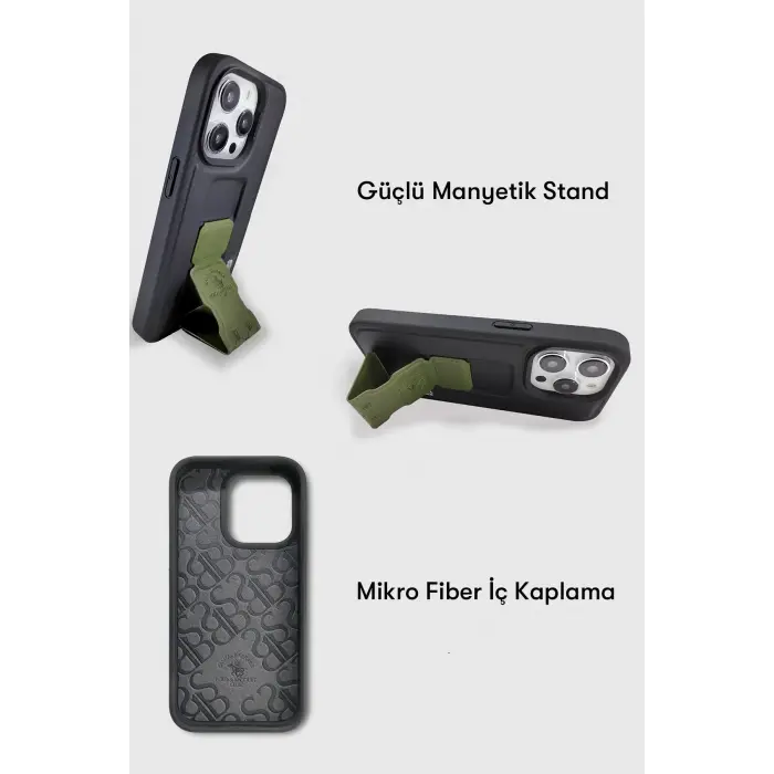 Santa Barbara Polo Racquet Club İphone 14 Parker Stand Kapak - Beyaz