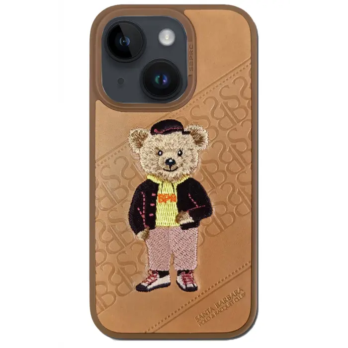 Santa Barbara Polo Racquet Club İphone 14 Plus Crete Deri Kapak - Kahverengi
