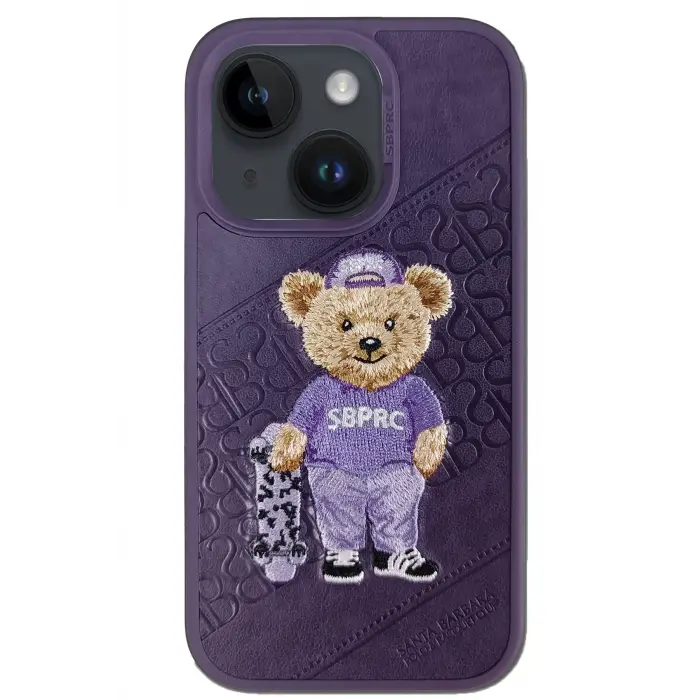 Santa Barbara Polo Racquet Club İphone 14 Plus Crete Deri Kapak - Mor