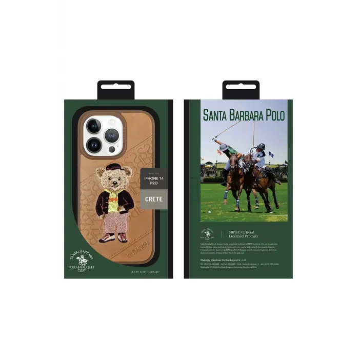 Santa Barbara Polo Racquet Club İphone 14 Plus Crete Deri Kapak - Mor