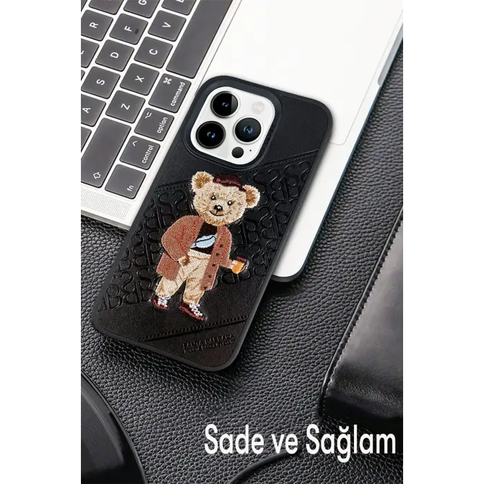 Santa Barbara Polo Racquet Club İphone 14 Plus Crete Deri Kapak - Siyah