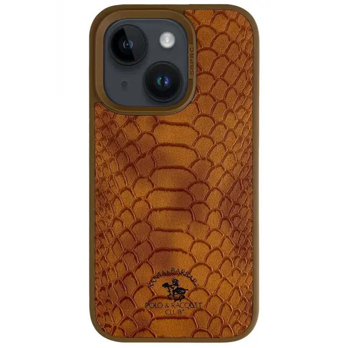 Santa Barbara Polo Racquet Club İphone 15 Plus Knight Deri Kapak - Kahverengi