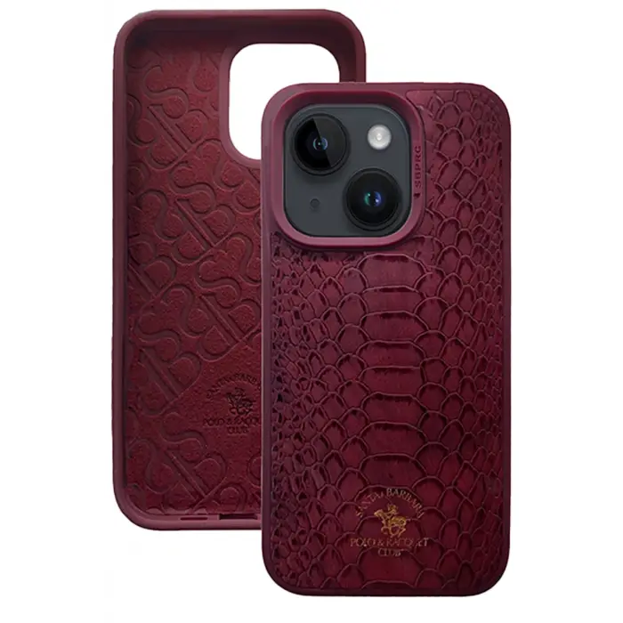 Santa Barbara Polo Racquet Club İphone 15 Plus Knight Deri Kapak - Kırmızı