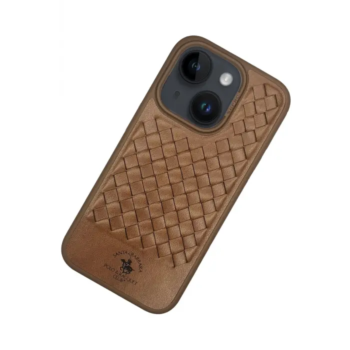 Santa Barbara Polo Racquet Club İphone 15 Plus Ravel Deri Kapak - Kahverengi