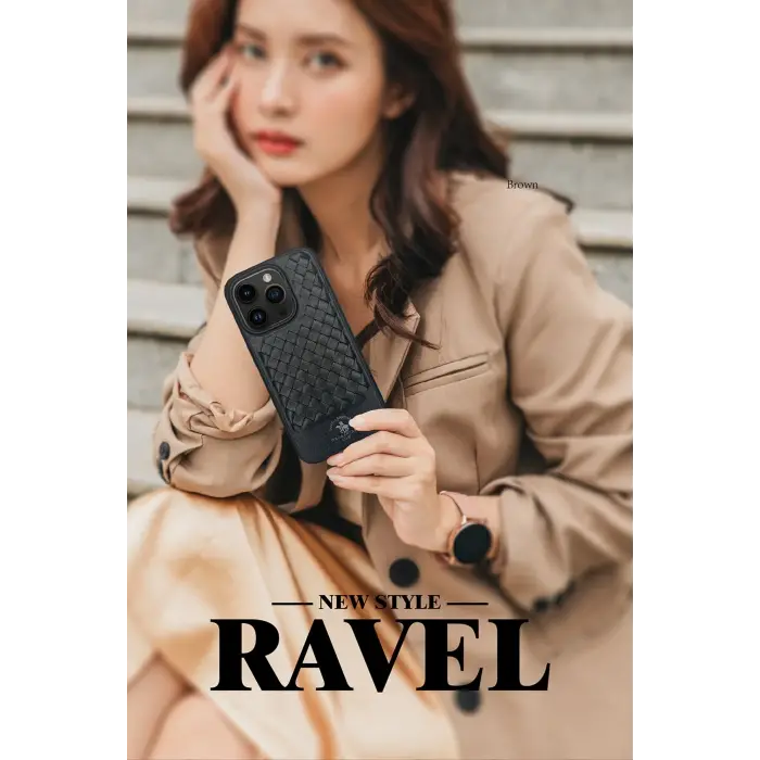 Santa Barbara Polo Racquet Club İphone 15 Plus Ravel Deri Kapak - Kahverengi