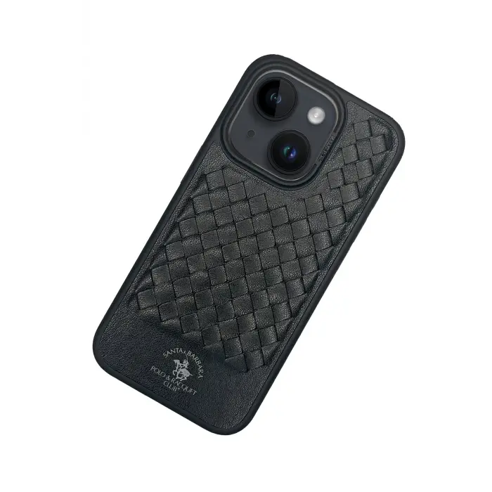 Santa Barbara Polo Racquet Club İphone 15 Plus Ravel Deri Kapak - Siyah