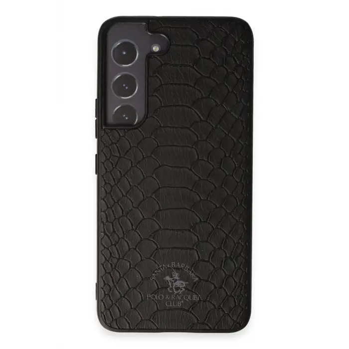 Santa Barbara Polo Racquet Club Samsung Galaxy S22 Knight Deri Kapak - Siyah