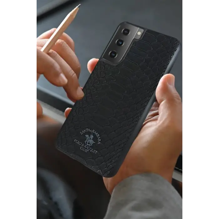 Santa Barbara Polo Racquet Club Samsung Galaxy S22 Ultra Knight Deri Kapak - Kırmızı