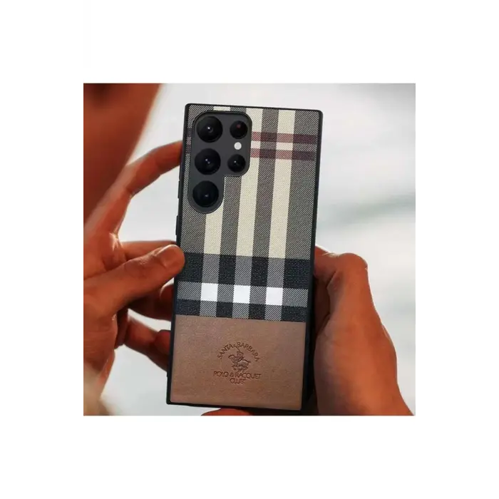 Santa Barbara Polo Racquet Club Samsung Galaxy S23 Plaid Kapak - Kahverengi