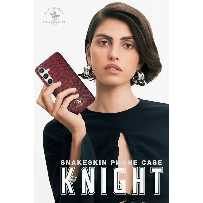 Santa Barbara Polo Racquet Club Samsung Galaxy S24 Knight Deri Kapak - Kırmızı