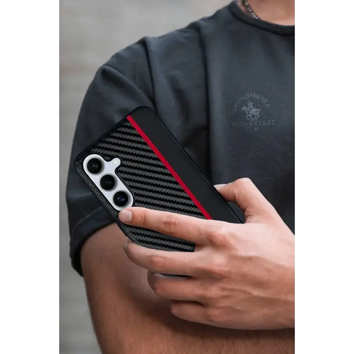 Santa Barbara Polo Racquet Club Samsung Galaxy S25 Hazel Karbon Kapak - Siyah