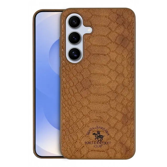 Santa Barbara Polo Racquet Club Samsung Galaxy S25 Knight Deri Kapak - Kahverengi