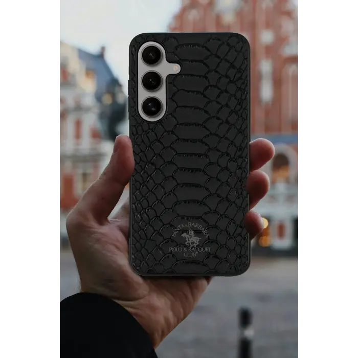 Santa Barbara Polo Racquet Club Samsung Galaxy S25 Knight Deri Kapak - Siyah