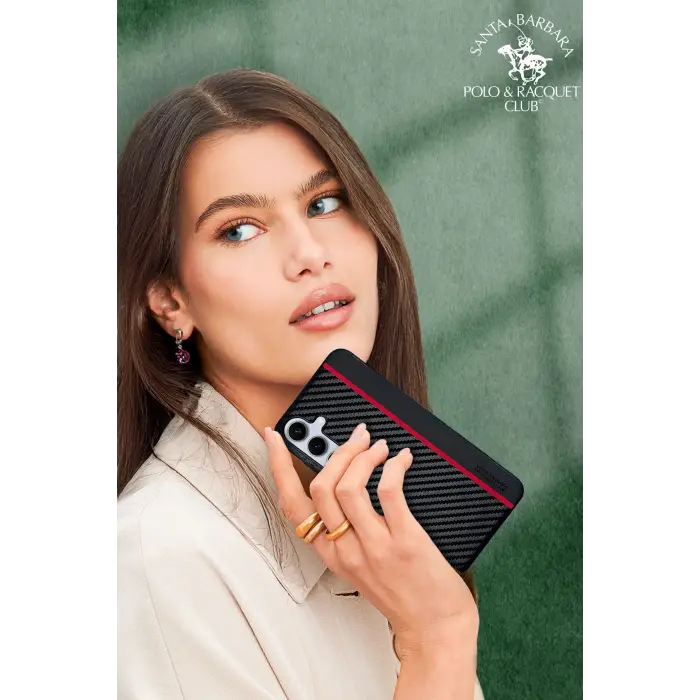 Santa Barbara Polo Racquet Club Samsung Galaxy S25 Plus Hazel Karbon Kapak - Siyah