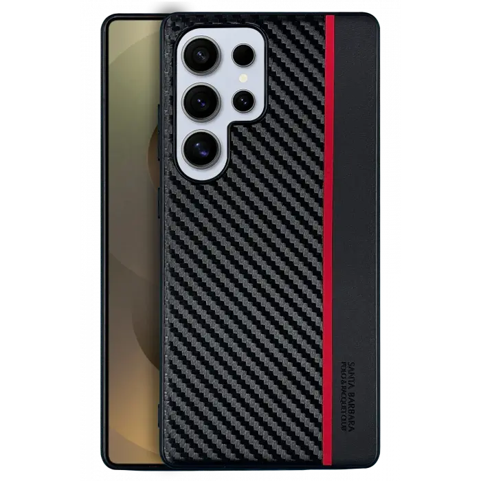 Santa Barbara Polo Racquet Club Samsung Galaxy S25 Ultra Hazel Karbon Kapak - Siyah